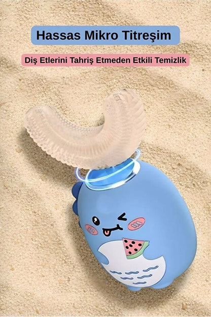 Şarjlı Ultrasonik 3 Modlu U Dizayn Çocuk Diş Fırçası